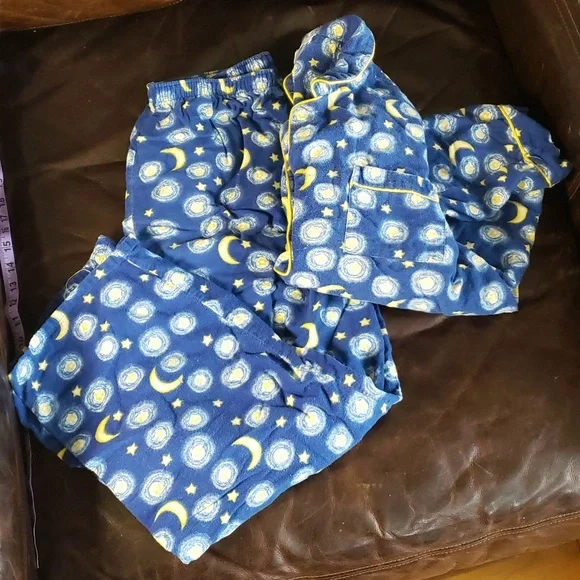 PJs L Star Moon 100% cotton flannel - Picture 1 of 2